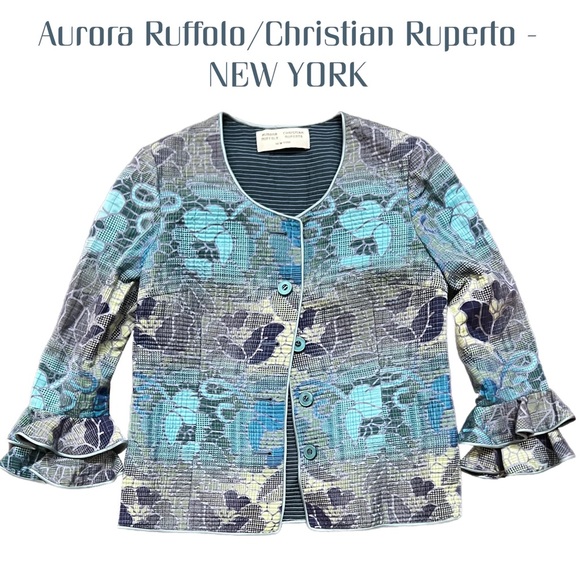 Aurora Ruffolo/Christian Ruperto - NEW YORK Vintage Jacket with Ruffled Sleeves - Picture 1 of 7
